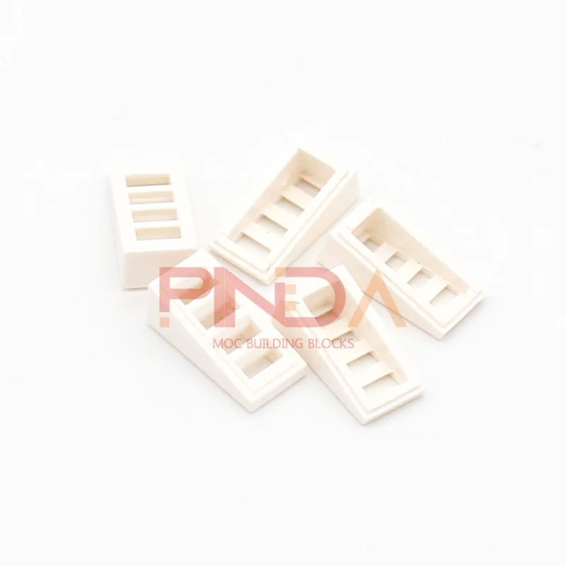 Фото 50 шт. MOC Assembla Particelle Pendenza 18 2x1x2/3 con 4 слота 61409 Строительные блоки Mattoni FAI DA TE Modello Bulk Tecnologia Pa №3