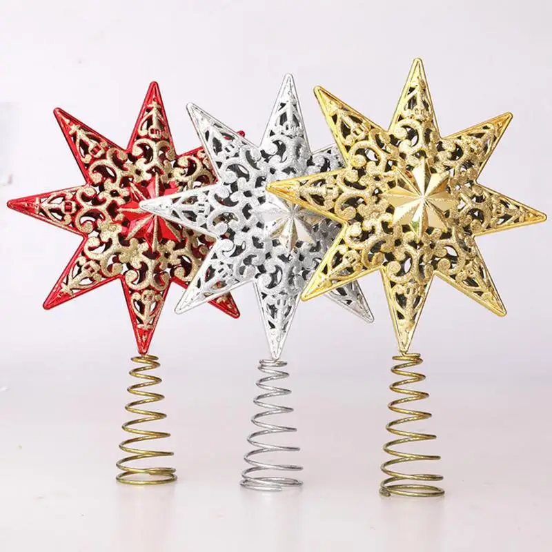 

Star Topper For Christmas Tree Metal Farmhouse Tree Topper Decoration Rustic Star Treetop Ornaments For Home Office Coffee Shop