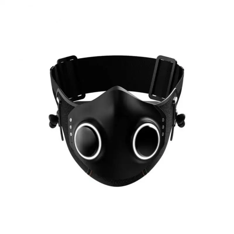 

2022 New High-tech Steampunk Halloween Mask Double Valve LED Luminous Masque Headset Smart Mask
