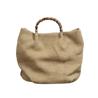 women cotton linen shoulder bag vintage simple bag cotton and linen casual shopping bag large capacity tote bag purses handbag
