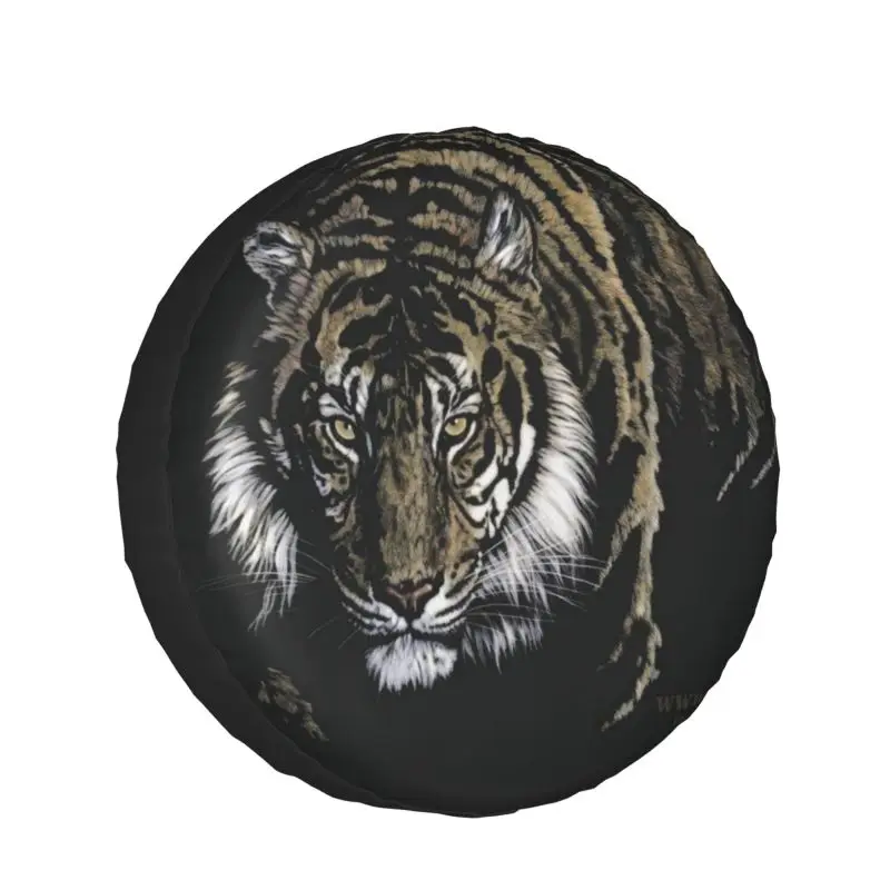 

Wallpapers Tiger Black Tires Cover Tire Cover for Jeep, Trailer, RV, SUV Vehicles Anime Tire Cover Waterproof and Dustproof