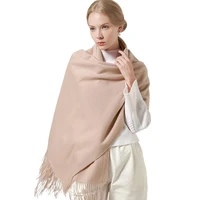 winter 100 pure wool scarf women thicken warm shawls wraps echarpe ladies foulard femme fashion solid cashmere scarves stoles