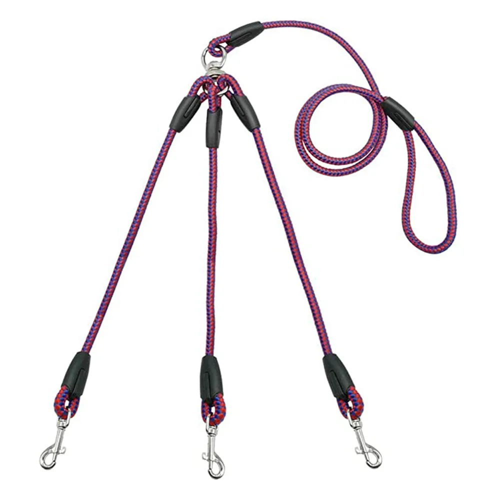 Тройной поводок для собак нейлоновый тройной прогулок с щенками |