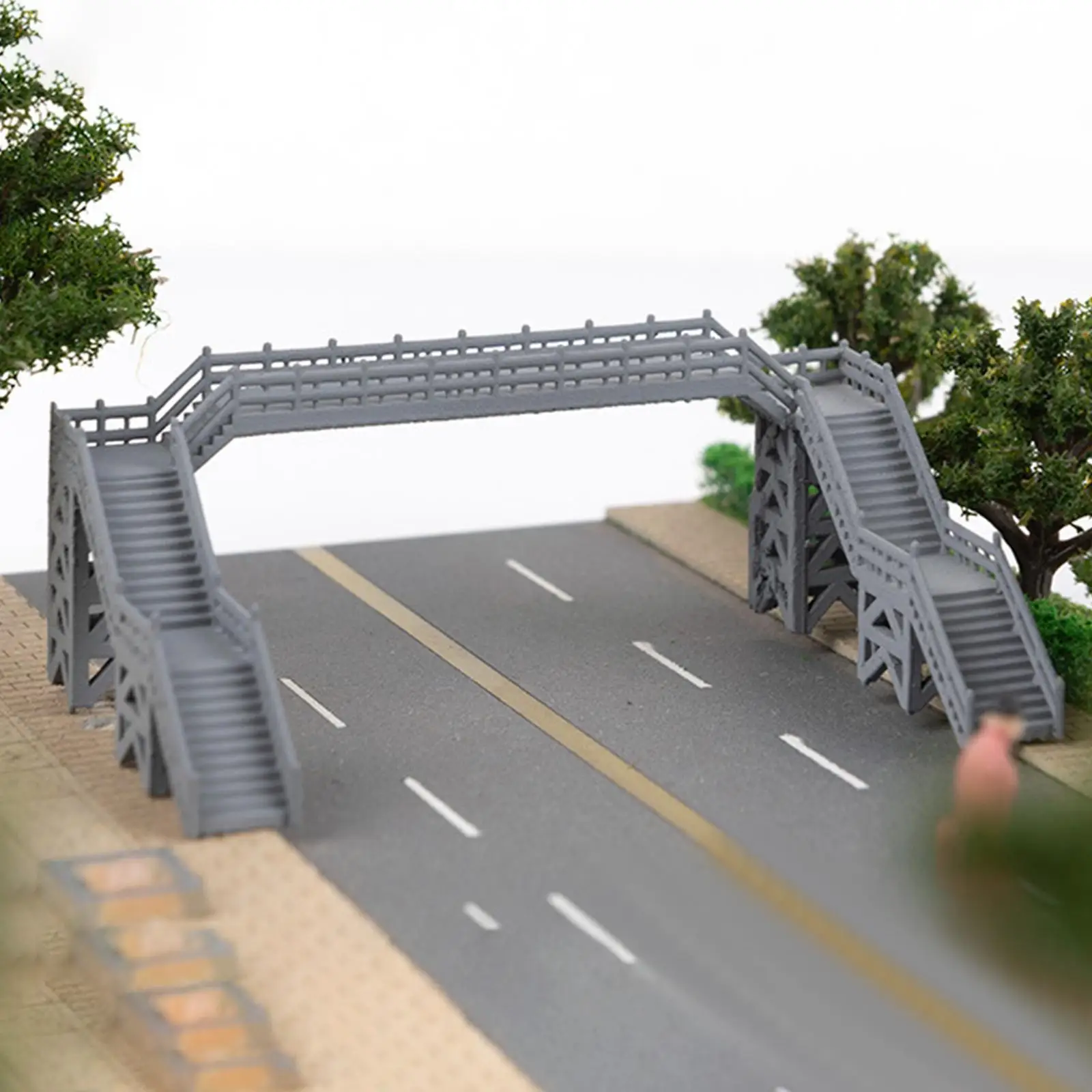 

DIY Train Railway Kits Footbridge Model for Train Railway, Micro Landscape, Sand Table, Building Model