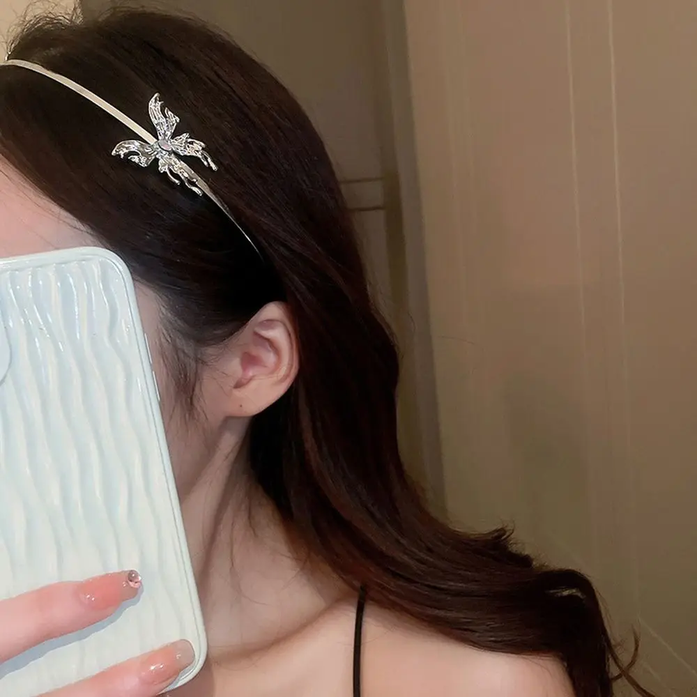 

For Girls Sweet Butterfly Temperament Zircon Bride Headwear Non Slip Women Hair Hoop Headwear Korean Headband Hairbands