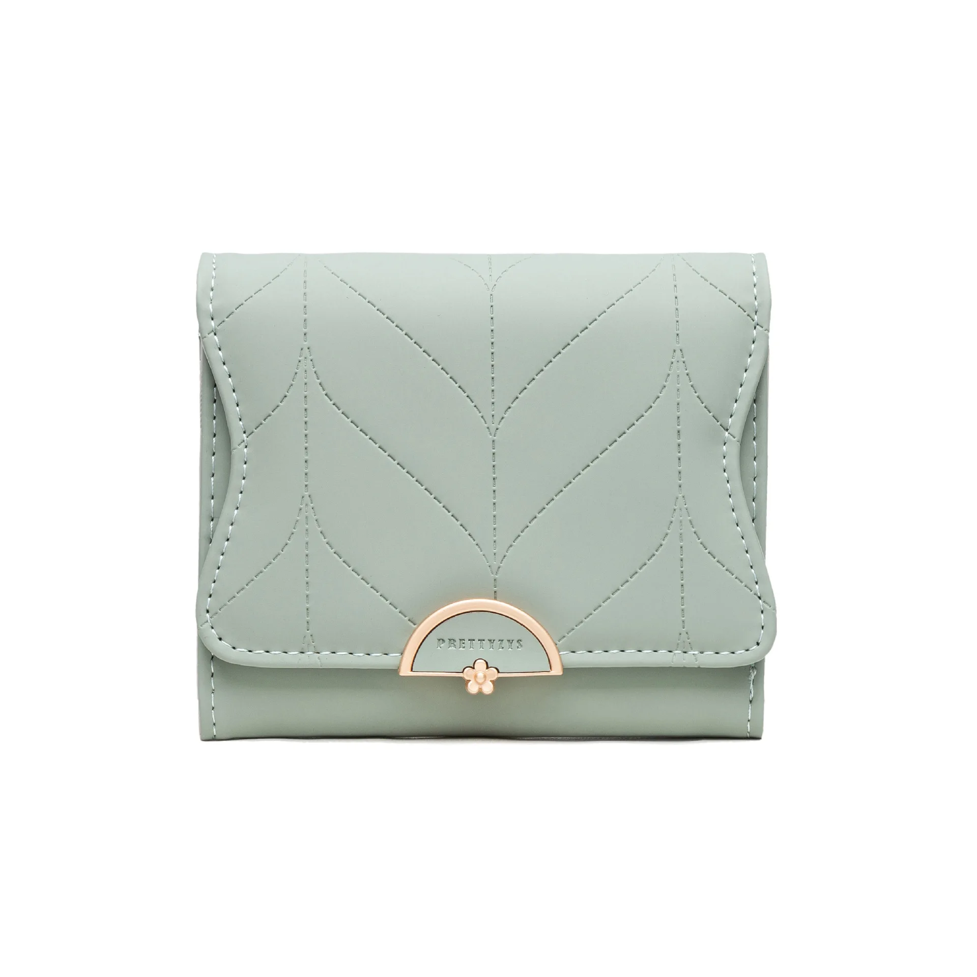 Short Wallet for Women Lady Credit Card Holder Pu Leather Stripe Small Female Purse Big Capacity Money Cartera Portfel Damski