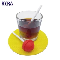 reusable silicone tea infuser creative lollipop shape funny herbal tea bag reusable coffee filter strainer tea accessories