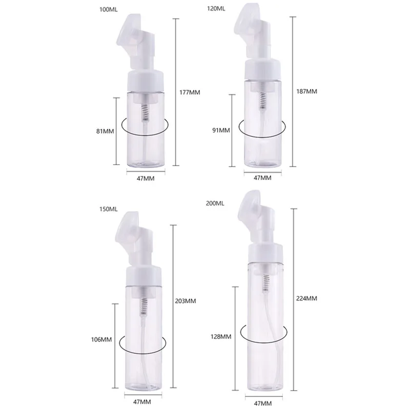 Прессовая силиконовая насадка для пустой бутылки с помпой для пены Froth Foaming для очищения лица и рук, изготовитель моющего средства для очищения лица.