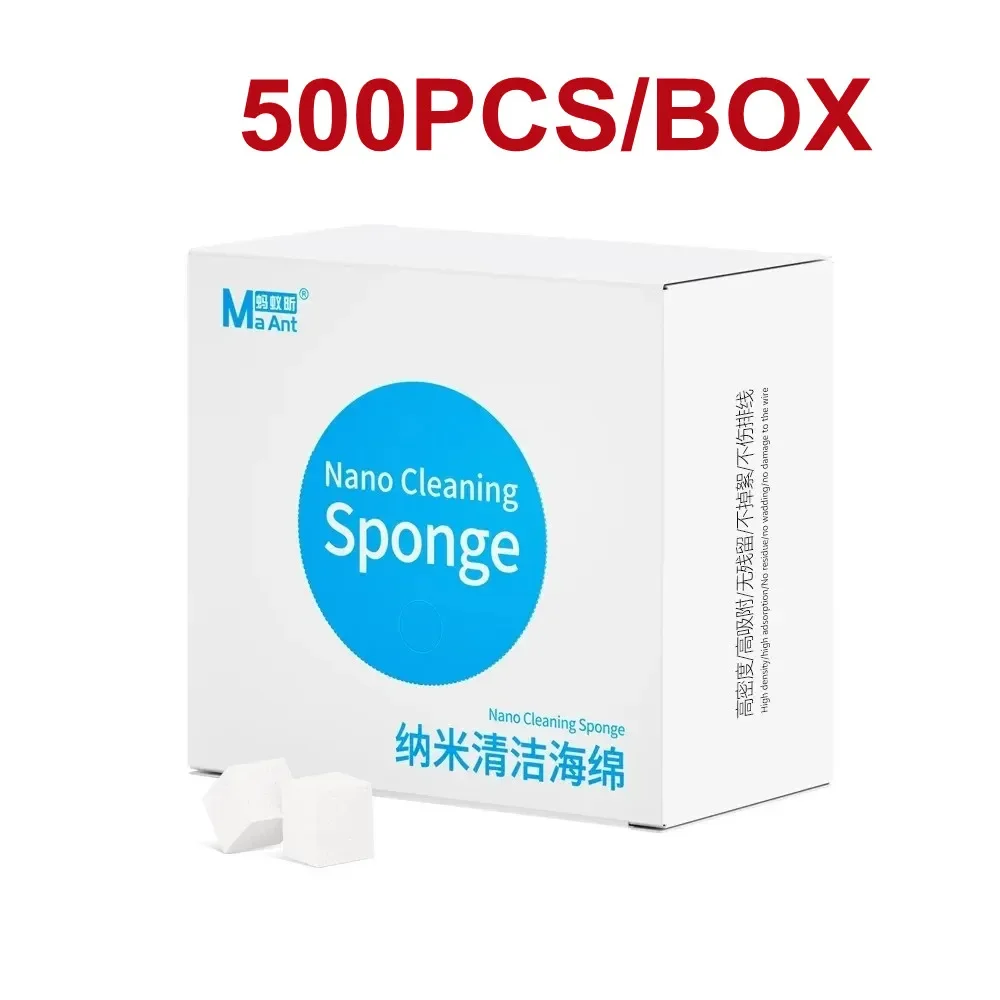 

MaAnt MY-065 500 шт./кор. нано-чистящая губка с промышленным пинцетом для экрана материнской платы IC чип ремонт припоя очистка от пыли
