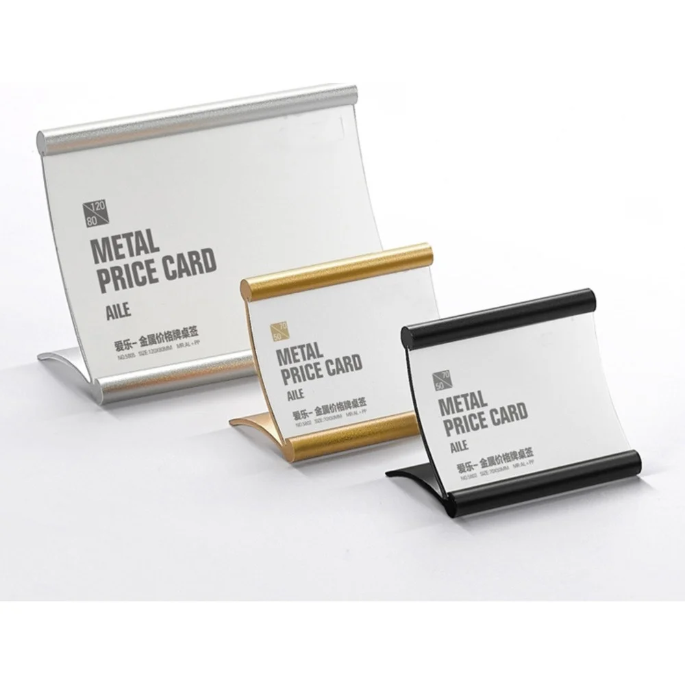 

Aluminum Meeting Room Business Department Desk Sign Holder Office Name Plate Metal Price Tag Frame
