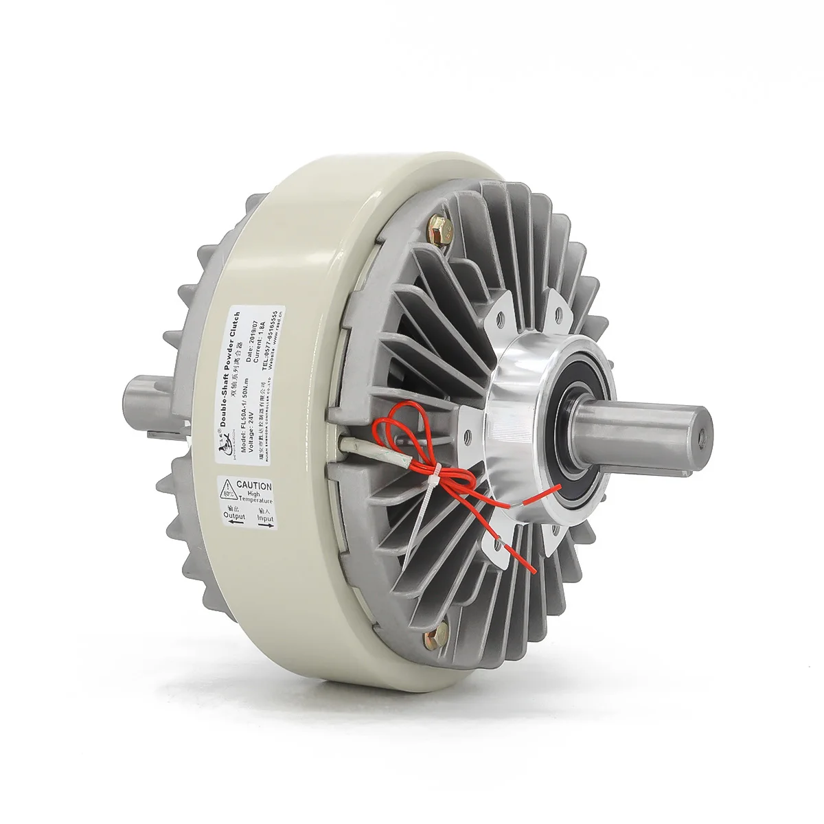 

SHENGDA FL200A-1 Manufacturing Printing Machinery Parts 20kg 200N.m Double Shaft Magnetic Powder Clutch