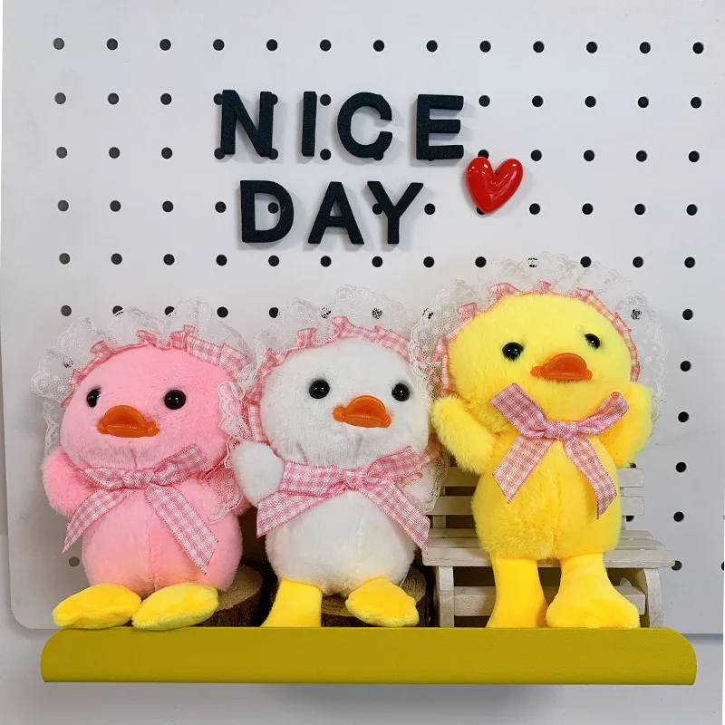 

Stylish beautifully decorated duck Creative Plush new keychain bag pendant fashione soft doll couple birthday christmase gift