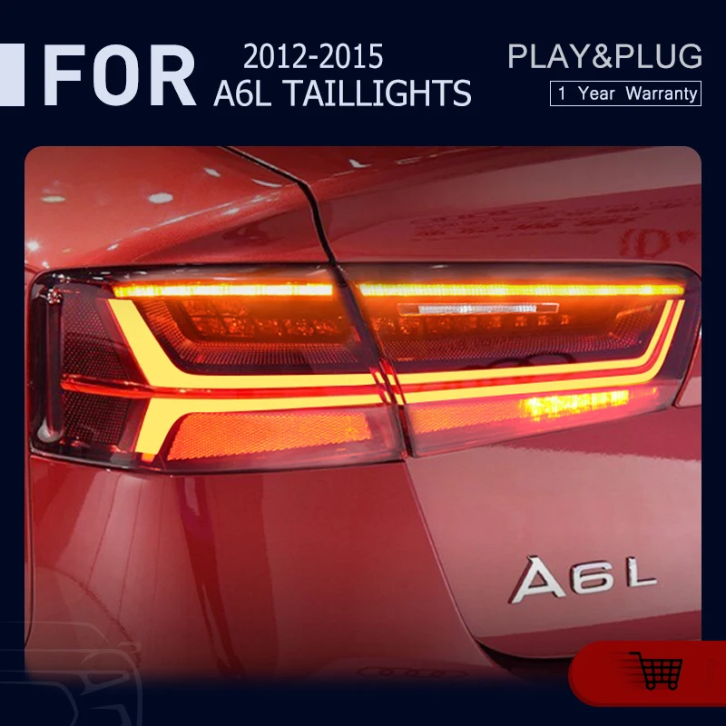 

Car Styling Taillights for AUDI A6L 2012-2015 Taillights Rear LED DRL Dynamic Turn Signal Light Brake Fog Lamp