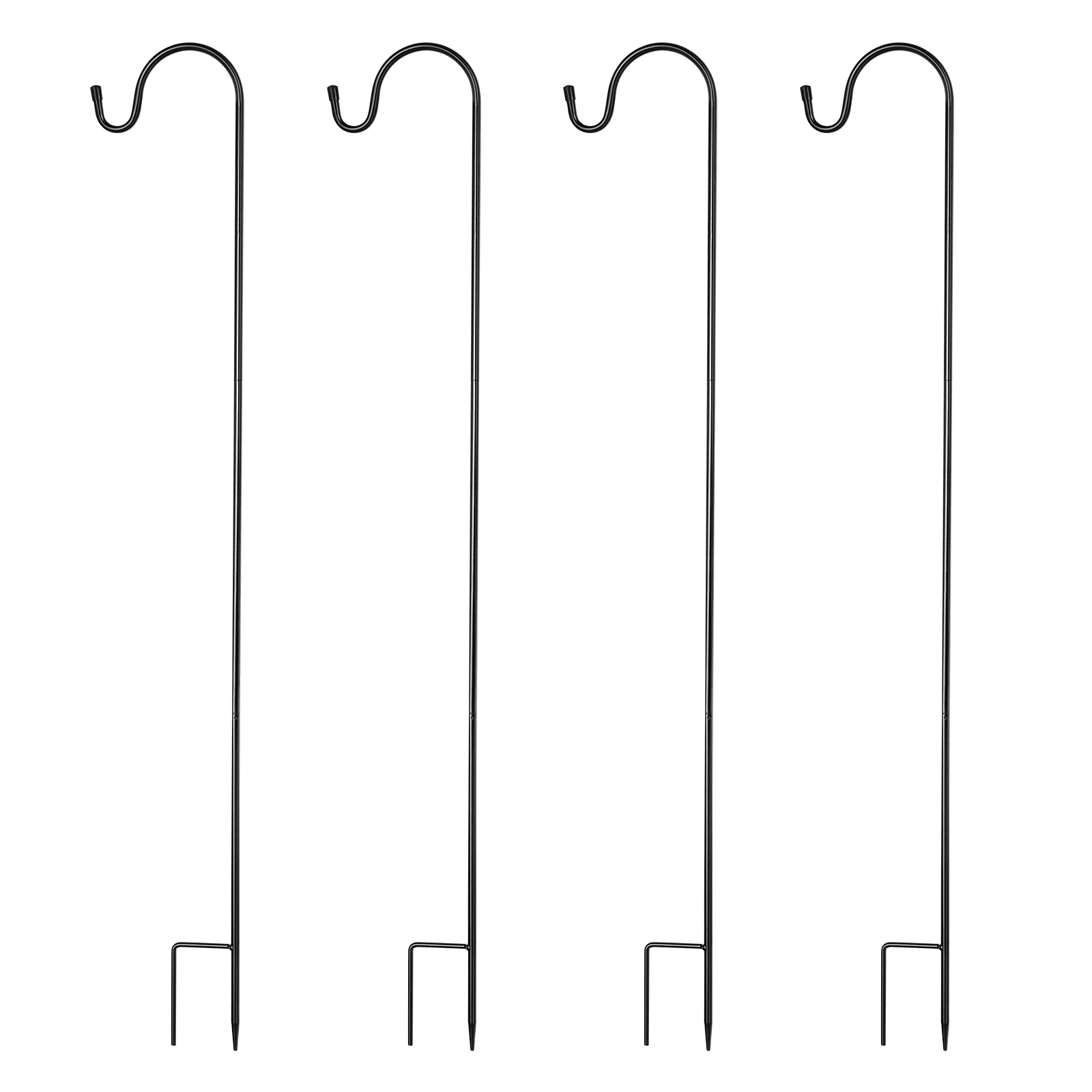 

4PCS Bird Feeder Hook Shepherds Hook Bird Feeder Pole Christmas Pole Hanger Garden Stand Shepherd Hooks
