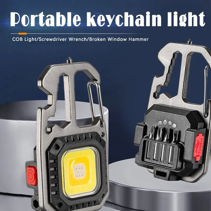 

Wrench Work Camping Outdoor Hammer Pocket Portable Safety Screwdriver Mini Light Light Flashlight Light Keychain