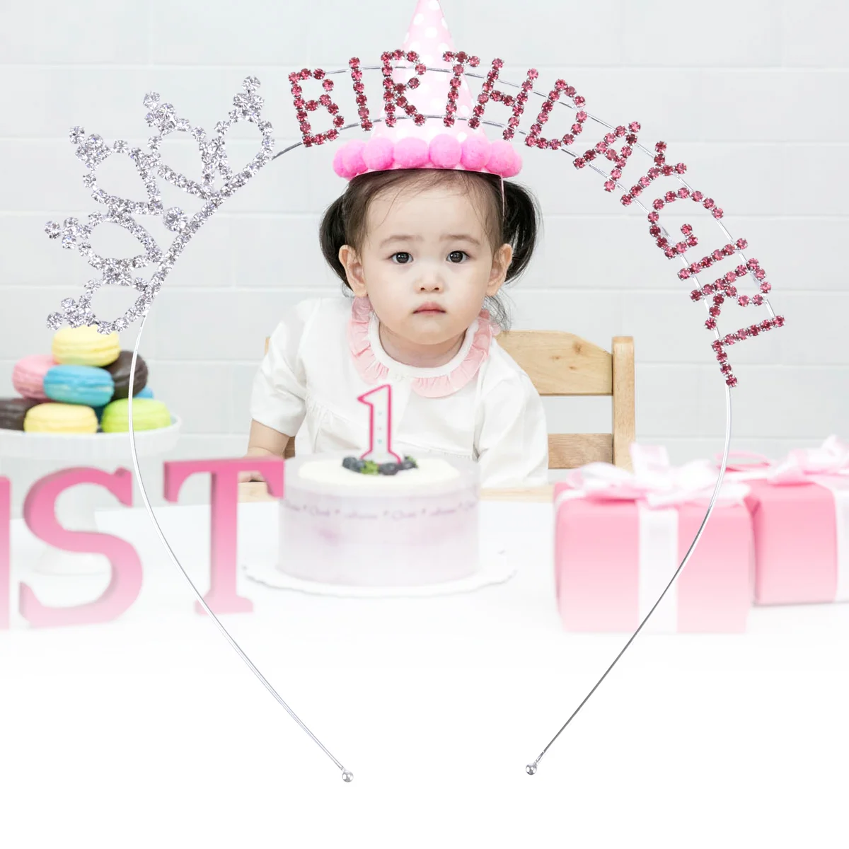 

Birthdaygirls Happy Accessoriesrhinestoneheadband Crownsand Tiaras Girl Deccor Hair Party