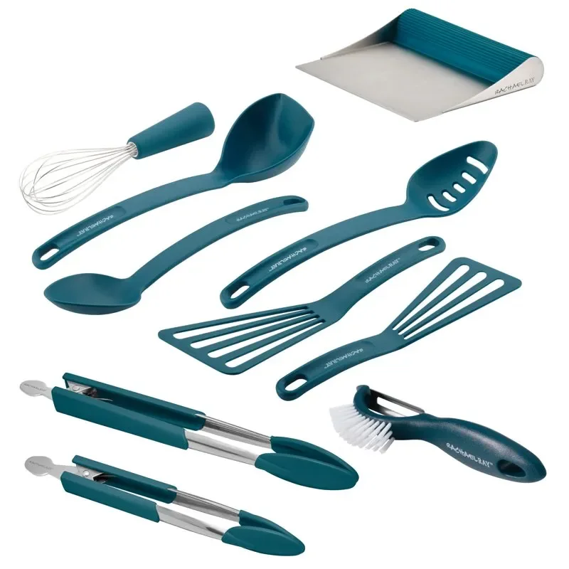

Heavy Duty Nonstick 10-Piece Marine Blue Tools Set for Cooking and Baking - Perfect!