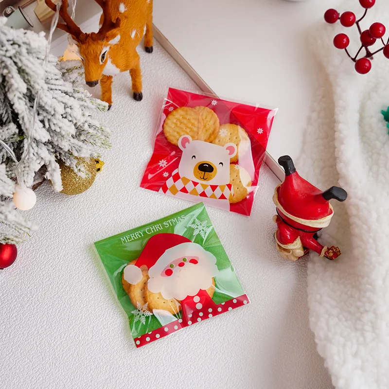 

New Year 2024 Christmas Candy Bag Ornaments Xmas Tree Christmas Decorations for Home Navidad 2023 Noel Natal Gifts 100Pcs