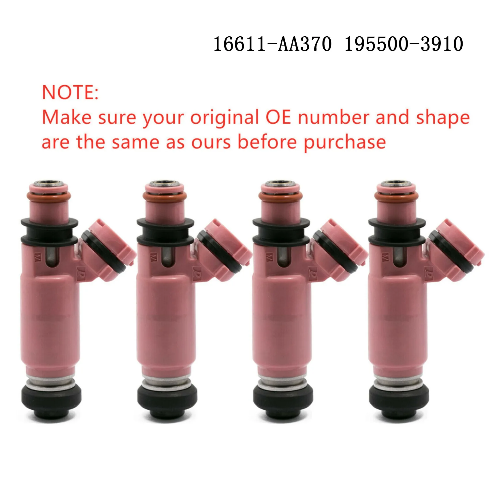 1955003910 Новые розовые топливные форсунки 565Cc для STI WRX Forester 16611-AA370 195500 -3910 16611AA370