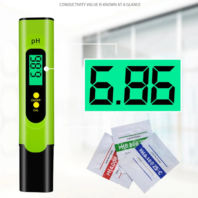 

PH Meter 0.01 High Precision for Water Aquarium Pool Hydroponics Portable Digital LCD PH Meter 0.0-14.0 Measurement Range Pocket