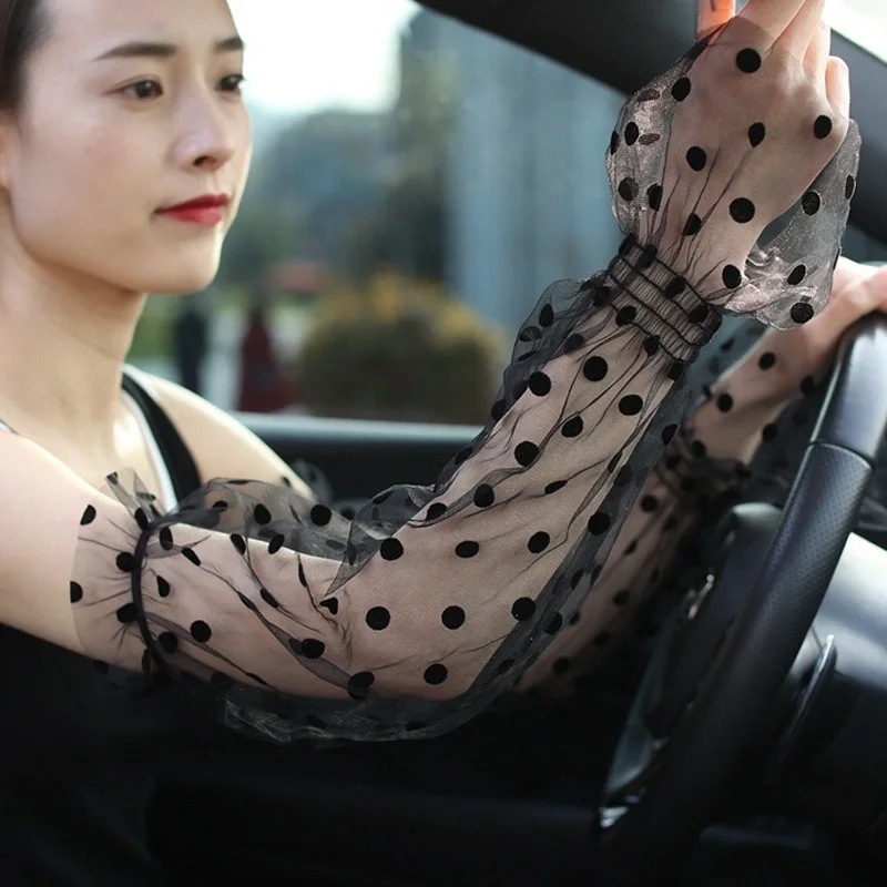 

New Summer Lace Mesh Sunscreen Sleeve Sleeves Women'S Thin Uv Protection Sleeve Guards Riding Long Arm Gloves