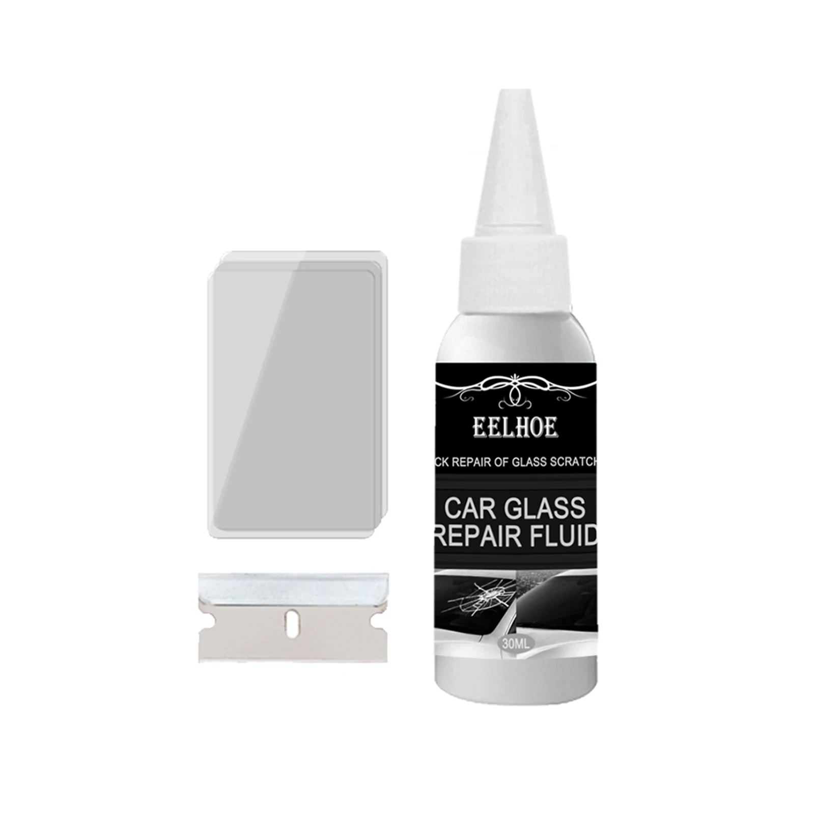 

Windshield Repair Kit Windshield Crack Repair Kit 30ml Auto Glass Repair Fluid Solution Car Scratch Remover Window Screen Repair