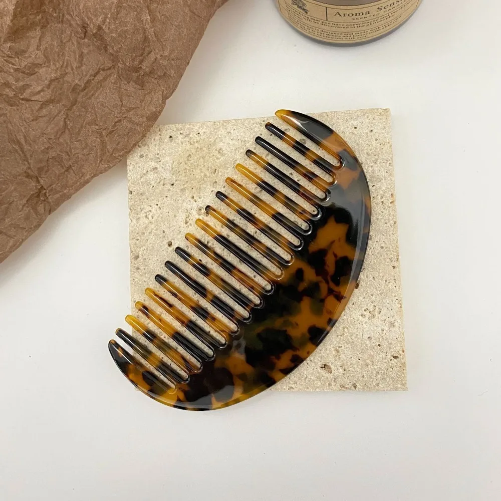 Цветная полукруглая Расческа с широкими зубьями Антистатическая расческа для