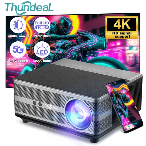 Проектор ThundeaL TD98 TD98W для домашнего кинотеатра Full HD 1920×1080 Full HD 1080P Wi-Fi, 2K, 4K