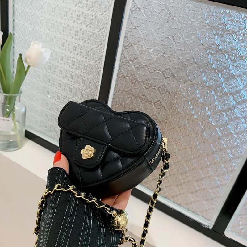 Fashion Shoulder Bag Purses and Handbags Girls Bags Lovely and Sweet Heart Bags All-match 2023 Spring Summer Bags for Women