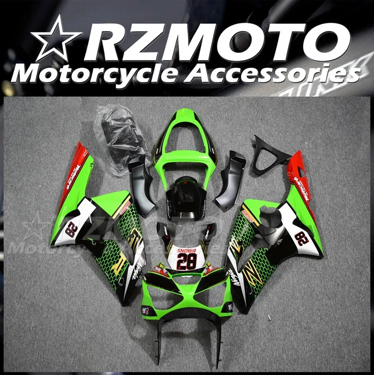 

Новый комплект обтекателей из АБС для мотоцикла и велосипеда, подходит для Kawasaki Ninja ZX-6R ZX6R 636 2003 2004 03 04, кузов, зеленый, красный