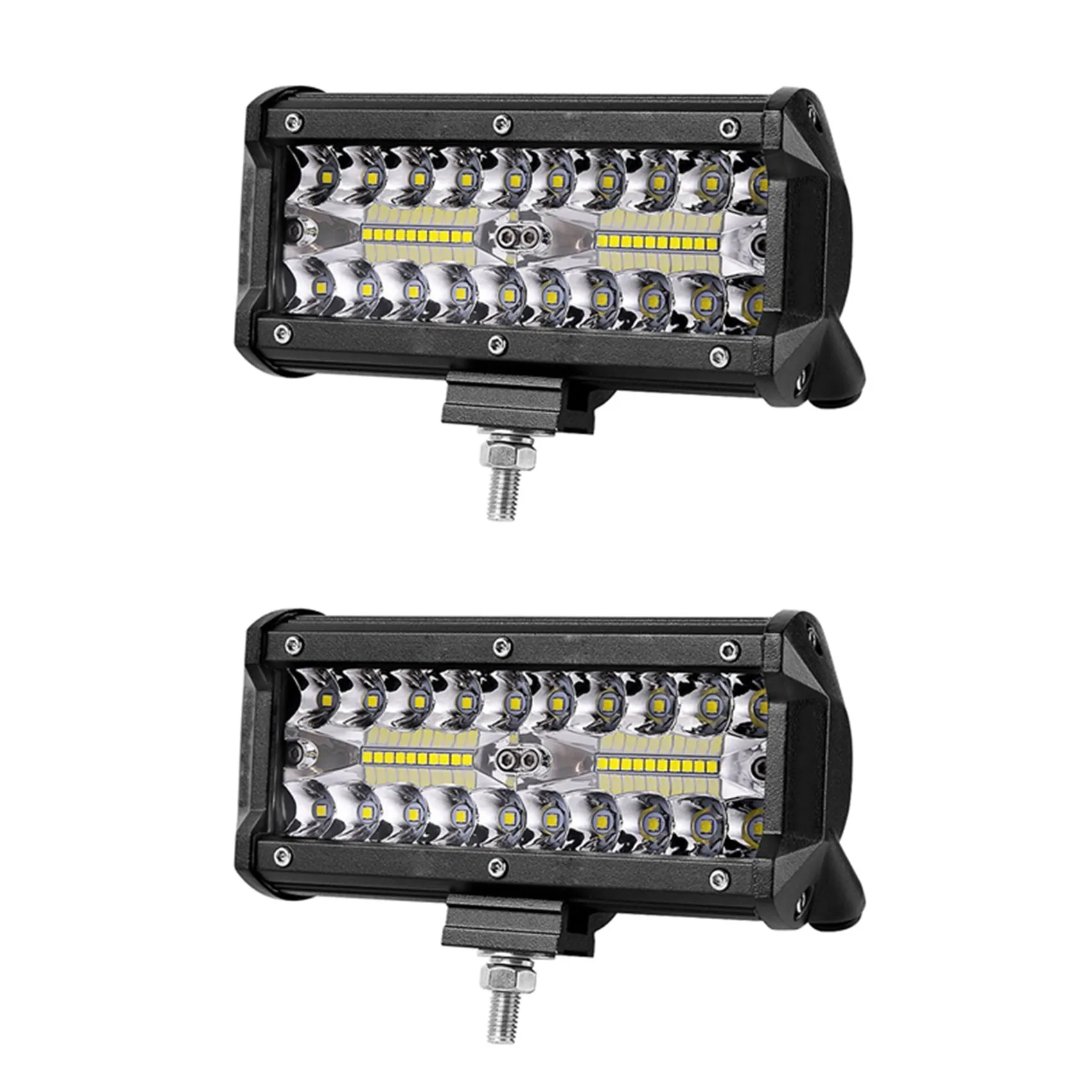 

2X 7 Inch 120W Combo Led Light Bars Spot Flood Beam for Work Driving Offroad Boat Car Tractor Truck 4x4 SUV ATV 12V 24V