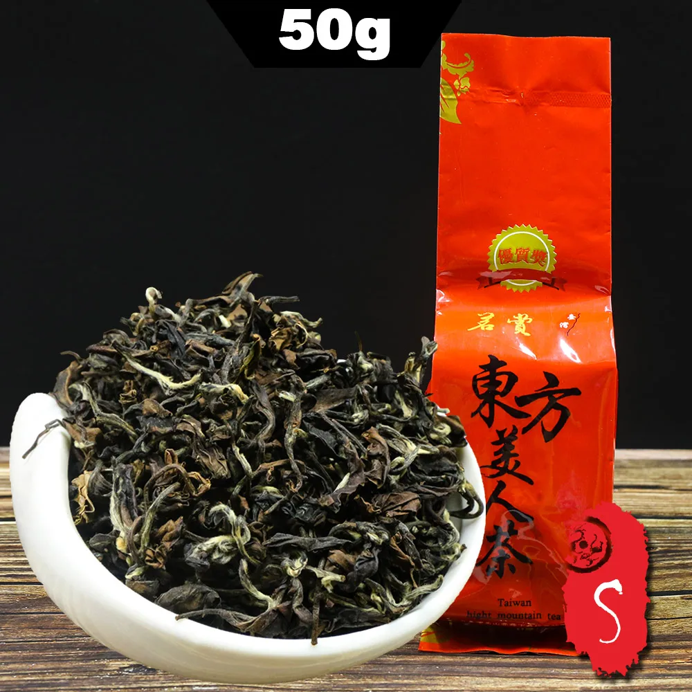 

2021 Taiwan 50g Oolong Tea Dongfang Meiren Oriental Beauty Oolong Tea White Wulong Bai Hao Tea Eastern
