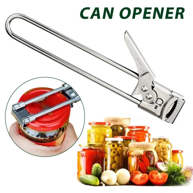 

Многофункциональный консервный нож из нержавеющей стали, домашний кухонный консервный нож, Открыватель без усилий с поворотной ручкой, дом...