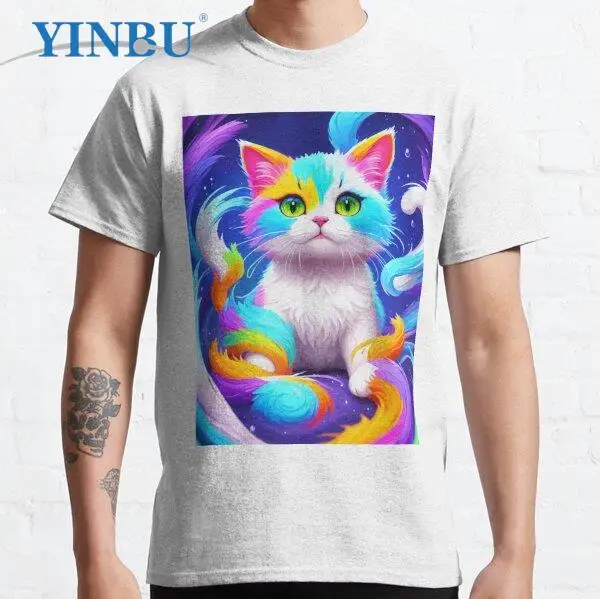 

Dreaming cat#32 YINBU Brand graphic funny t shirts for men