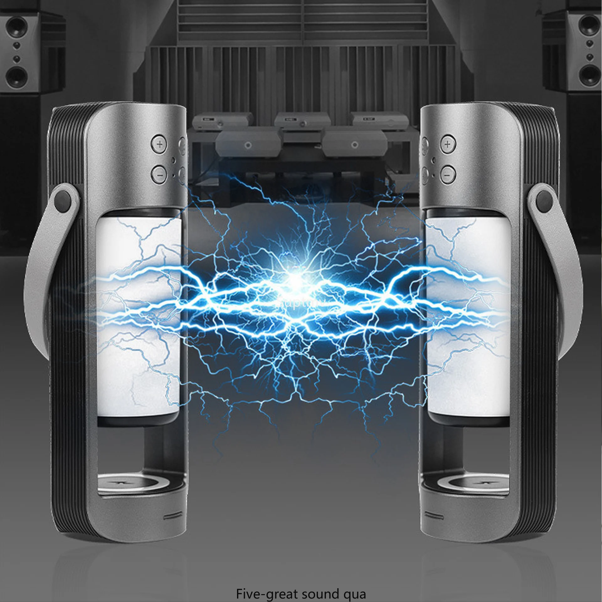 Портативный уличный Bluetooth-динамик для кемпинга 10 Вт лампа пламени аварийное