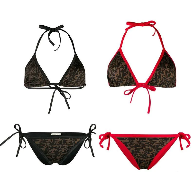 

Luxury Designer Push Up Bikinis Set Swimwear Brand Women Swimsuits Bathing Suit Halter biquini Letters Print Beach Wear Bikini