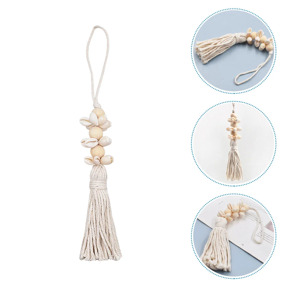 

Wedding Ornament Decor Beads Home Party Pendant Farmhouse Tassel Wood Garland Tassels Wooden Wreaths Crafts