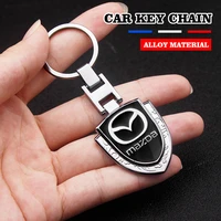 metal car styling logo keychain ring shield keychain accessories for mazda atenza axela cx4 cx5 auto interior decoration