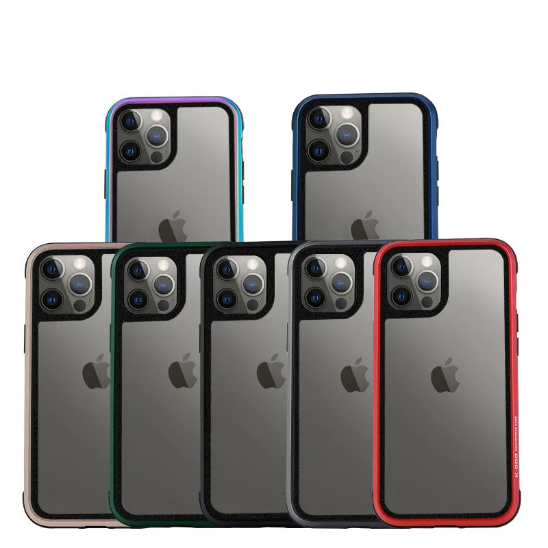 

Transparent Glass Metal Case For iPhone 13 Pro 13 12 11 Pro Max Slim Clear Aluminium Cover For iphone 13 12 Mini 12 11 Back Case