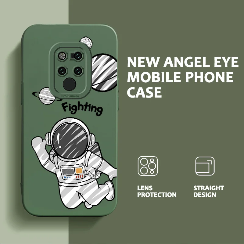 

Creative Angel Eyes Case for Huawei Mate 20 20 Pro Nova 6 7 SE 7i 9 P30 Pro P40 Lite 4G 5G Honor 50 Planetary astronaut