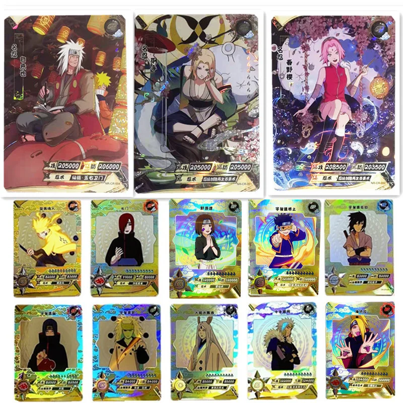 

Anime NARUTO Limited Rare SP Card Tsunade Haruno Sakura Uchiha Sasuke Jiraiy Figure Game Collection Cards Toy Card Brick Gift