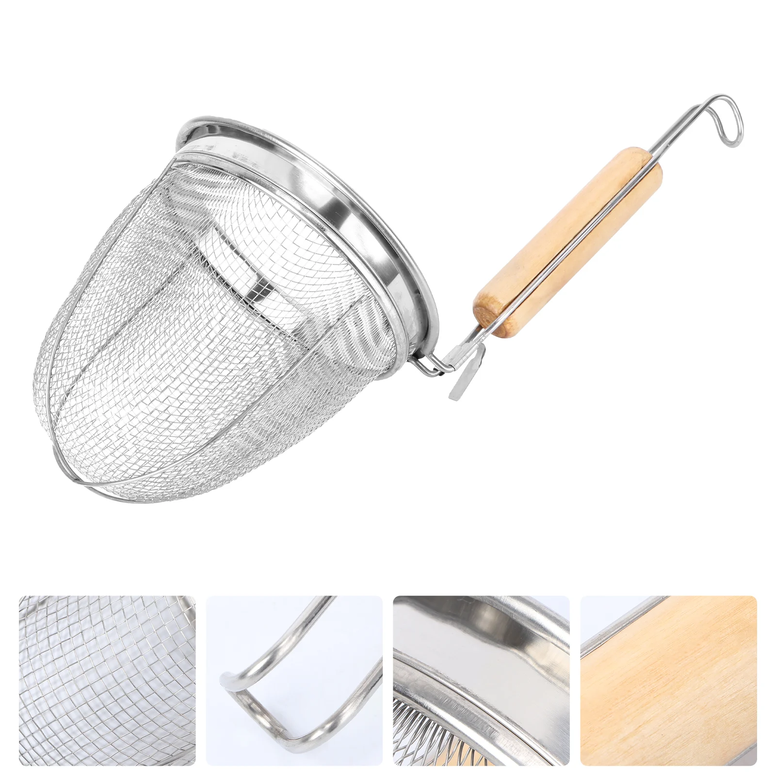 

Strainer Mesh Basket Noodle Pasta Colander Skimmer Fine Steel Stainless Strainers Spaghetti Kitchen Spoon Sieve Handle Spider