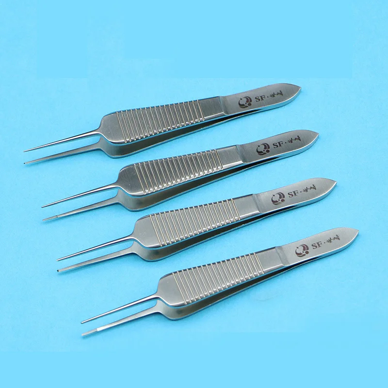 Двойные блестящие пинцеты для глаз красивые толстые щипцы без крючка вязаные