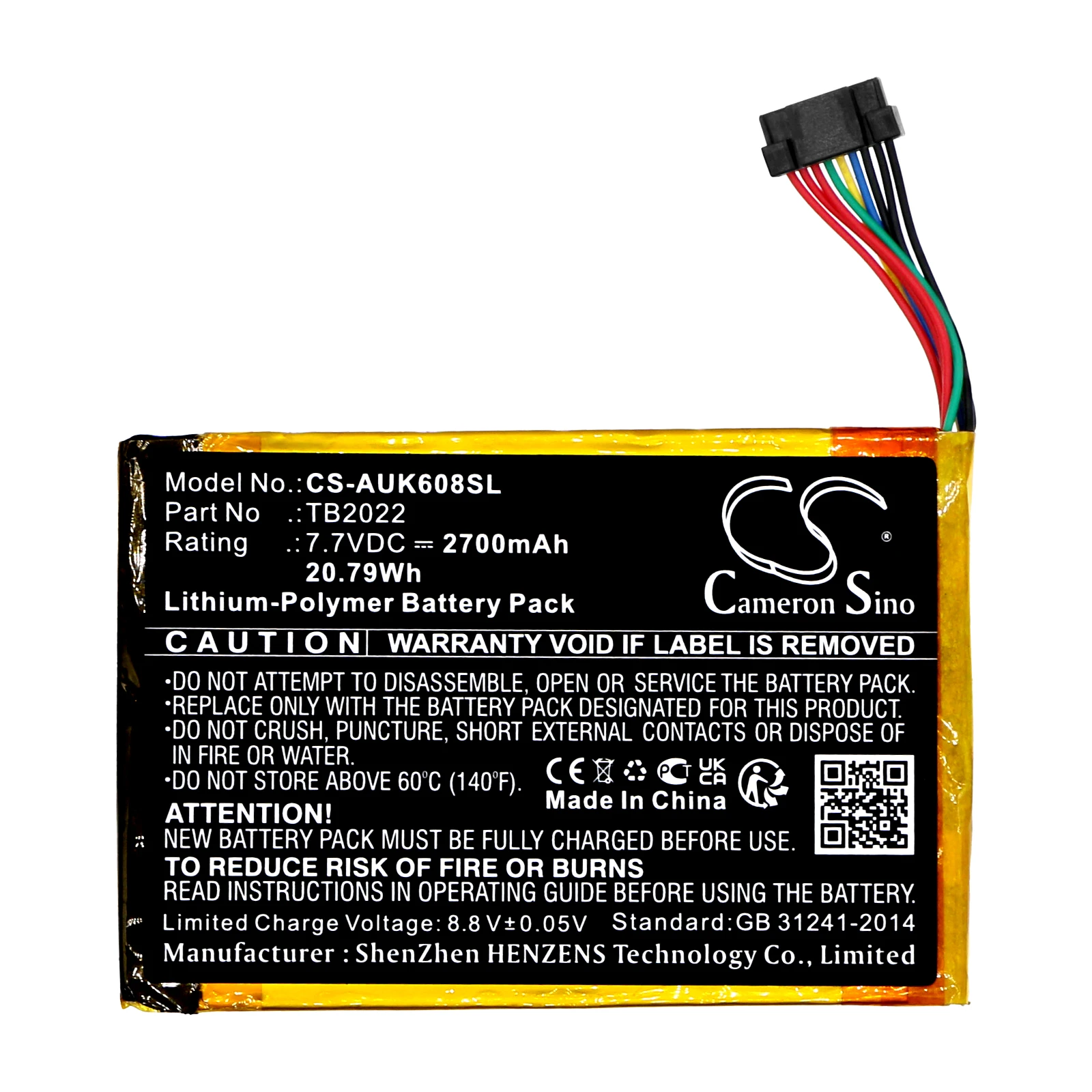 Сменный аккумулятор CS для диагностического сканера Autel MaxiBAS BT608 TB2022 2700 мАч  20,79 Втч (art.: 3920cbf60cc1e) - 3920cbf60cc1e