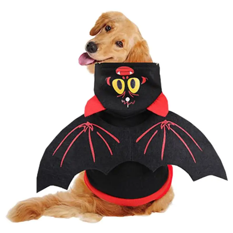 

Костюм летучая мышь для домашних питомцев, мягкая одежда для Хэллоуина с крыльями летучая мышь для собак среднего и маленького размера
