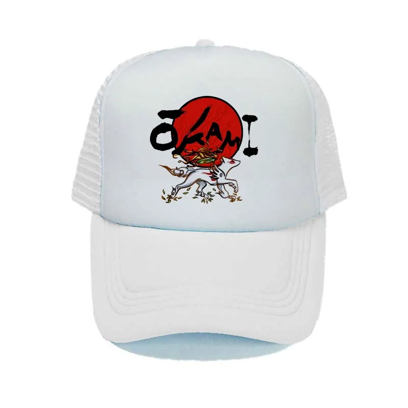 Оками Гейм Тракер Хэт Шинто Богиня Солнца История Снэпбэк Кепка Огненный Белый Волк Аматерас Сетчатый Мужчины Женщины Великие Божественные Кепки YY377.