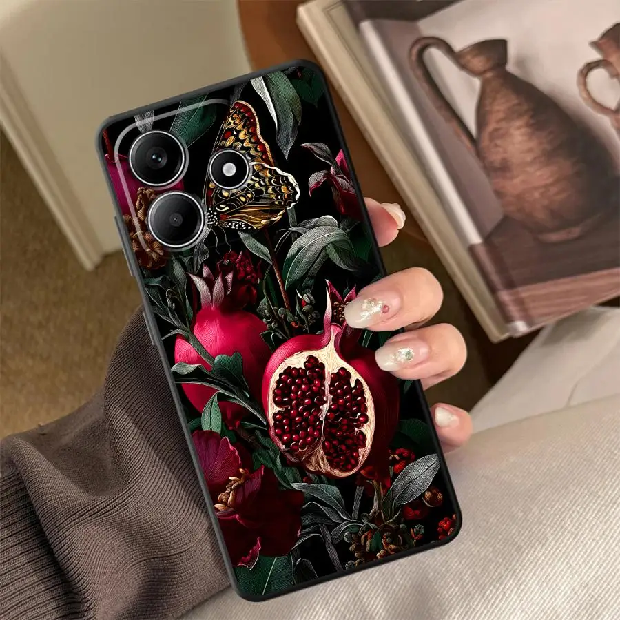 Фото Чехол с рисунком красного граната для Xiaomi Redmi Note 15 14C 12C 13C 13 14 Pro Plus A7 Pro 9 8 12 11 10 A1 A5 A2 A4 K80 K40 №2