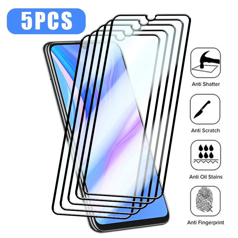 

5PCS Screen Protector for Huawei P20 P30 Pro Mate 20 P40 Lite 5G E Protective Glass for Huawei P Smart Z 2021 Y7 2019 Nova 5T