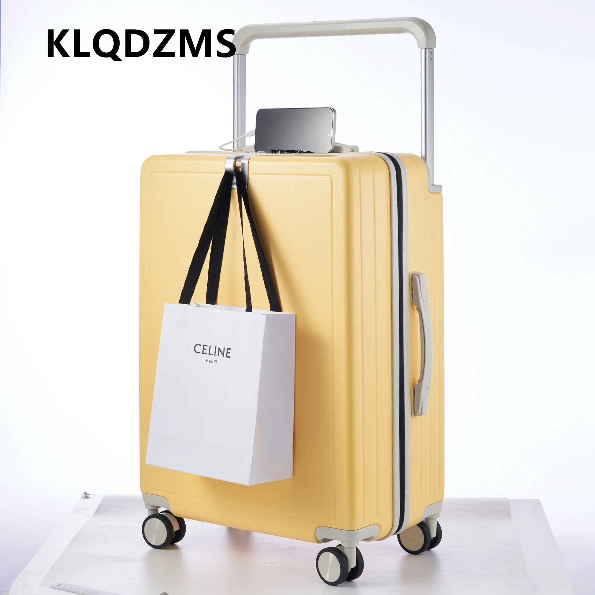 Чемодан на колесиках KLQDZMS 2022242628 дюймов с молнией, многофункциональный, большой емкости, с кодовым замком (art.: 3920d8eaef6d1) - 3920d8eaef6d1