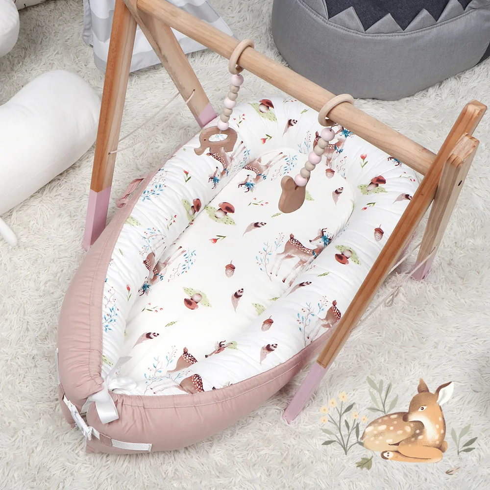 

Crib Middle Bed Animal Series Cotton Dark Dirt Resistant Comfortable 0-18 Month Newborn Soft Uterine Bed Bionic Bed Baby's Nest
